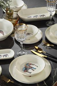 Hermia 24-delige diner set Oli keramiek | 