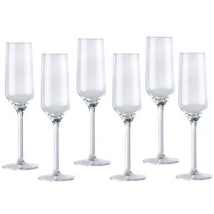 Luxury houseware Champagneglas / glazen 6x stuks 22 centiliter -