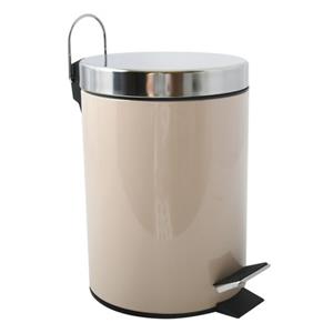 MSV Badkamer/toilet Pedaalemmer - Beige - 3 Liter - 17 X 25 Cm