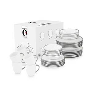 Vtwonen Dinerset - Set van 36 - Wit-Zilver