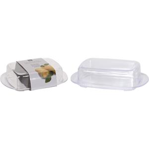 Botervloot Met Deksel Kunststof 17,5 X 11,5 X 5 Cm Transparant