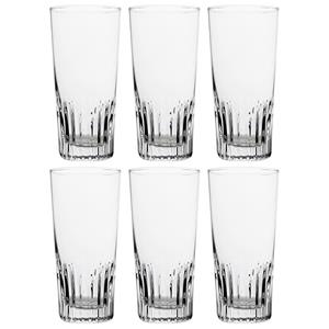 Merkloos 6x Bierglas/bierglazen vaasjes 330 ml -