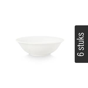 Vtwonen Kommen - Set van 6 - Wit - Porselein - Ã 12.5cm