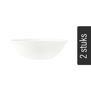 Vtwonen Schalen - Set van 2 - Wit - Porselein - Ã 23cm