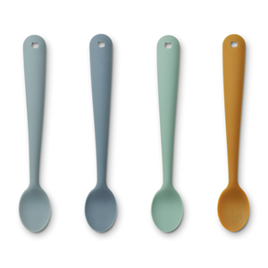 Set van 4 educatieve lepels Siv - LIEWOOD blauw