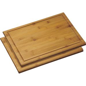 Merkloos 2x Bamboe houten snijplanken 32 x cm -