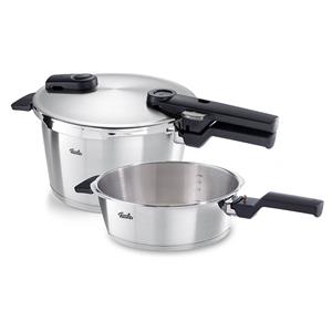 Fissler Schnellkochtopf "Vitaquick Premium", Edelstahl 18/10, (Set, 2 tlg., Schnellkochtopf 4,5 l + Schnellbratpfanne 2,5 l), Premium Qualität – Made in Germany