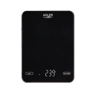 Adler K&uuml;chenwaage AD 3177b, max. Tragkraft 10kg, wiederaufladbar &uuml;ber USB, schwarz
