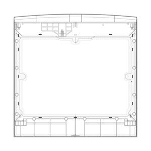 AEG bovenblad, set, wit, 597x515.9mm 1257914000
