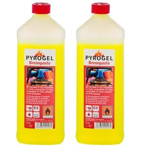 Merkloos 2x Brandpasta / gel fles 1 liter -