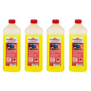 Merkloos 4x Brandpasta / gel fles 1 liter -