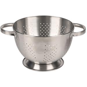 Urban Living Keuken vergiet - zilver - RVS - D22 cm x H24 cm - keuken zeef -