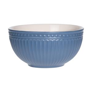 Excellent Houseware Soepkommen/serveer schaaltjes - Roman Style - keramiek - D14 x H7 cm - nacht blauw - Stapelbaar -