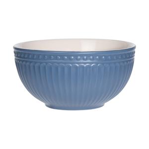 Excellent Houseware Soepkommen/serveer schaaltjes - Roman Style - keramiek - D14 x H7 cm - nacht blauw - Stapelbaar -