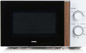 DOMO DO2720 Mikrowelle Weiß, Holz 700W Timerfunktion