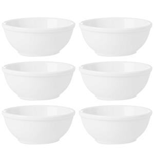 Vivalto Kommetjes/serveer schaaltjes - 6x - Hendai - porselein - D13 x H5 cm - ivoor wit - Stapelbaar -