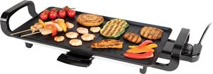 GP450B - Tafelgrill - Glad/geribbeld grilloppervlak 45 x 25 cm - Anti aanbaklaag - 2000 watt - Bakplaat - Zwart