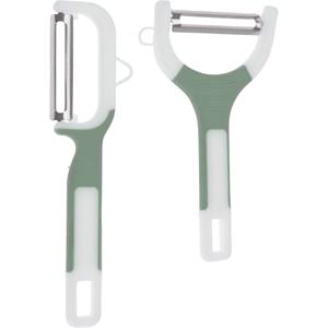 Dunschillers - set 2x - groen - kunststof - rvs - aardappelschilmesjes -