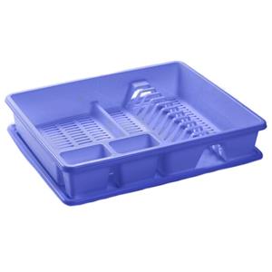 PlasticForte Afwas afdruiprek blauw met lekbak 49 x x 9 cm -