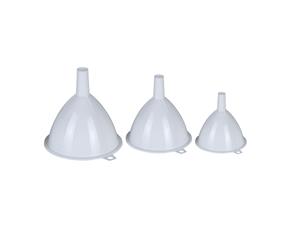 Excellent Houseware Trechters Set 3-delig Kunststof Wit