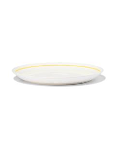 HEMA Ontbijtbord Ø21cm Tafelgenoten New Bone Wit Met Geel (geel)