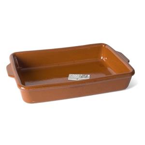 Merkloos Set van 3x stuks terracotta ovenschaal/serveerschalen Pamplona 2,5 liter -