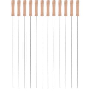 BBQ Collection 16x Barbecue spiezen/vleespennen van metaal cm -