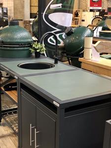 Big Green Egg  Dekton natuursteen - Groen - Buitenkeuken