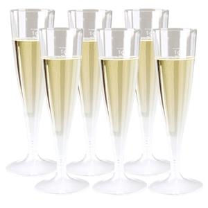 Goldplast Glas | champagneglas | met losse voet | pS | 100ml | 168mm | transparant | 6 stuks