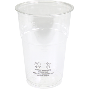 Depa Glas | bierglas | met kraag | gerecycled PET | 250ml | transparant | 100 stuks