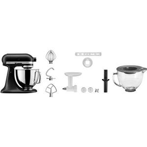 KitchenAid Keukenmachine 5KSM125EBM MAT ZWART Gratis vleesmolen, kom, deegspuitmond (waarde: ca.238,- VAP)