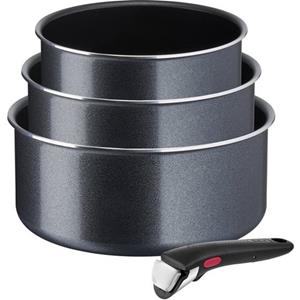 Tefal Topf-Set "L15890 Ingenio XL Force", Aluminium, (Set, 4 tlg., je 1 Stielkasserolle Ø 16/18/20 cm, 1 abnehmbarer Griff)