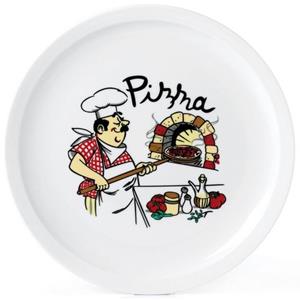 van Well Pizzabord Keukenchef Porselein, vaatwasmachine- en magnetronbestendig, Ø 30 cm (set, 6-delig)