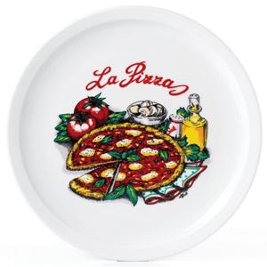 van Well Pizzabord Napoli Porselein, vaatwasmachine- en magnetronbestendig, Ø 30 cm (set, 6-delig)