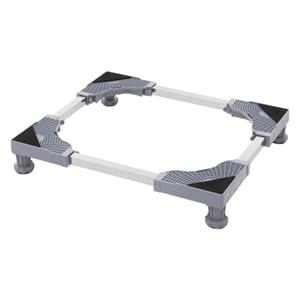 Ecd Germany - ML-Design Waschmaschinen Untergestell, 55-78 cm, Grau/Silber, aus Metall, Waschmaschinensockel mit 4 gepolsterten Füßen, verstellbare
