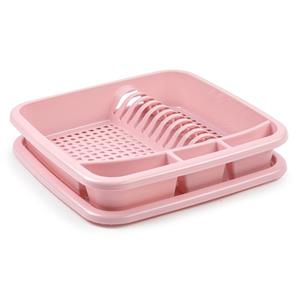 PlasticForte Oud roze afdruiprek met lekbak x cm -