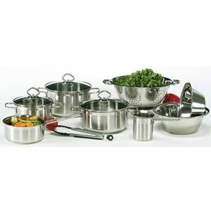 Krüger Topf-Set "Manhattan", Edelstahl, (Set, 12 tlg., Bratentopf Ø 20 cm, Fleischtopf Ø 16/20 cm, Stielkasserolle Ø 16 cm)