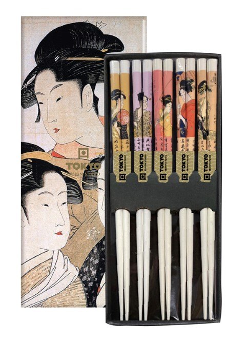 Tokyo Design Studio  Eetstokjes - Set van 5 paar - Geisha