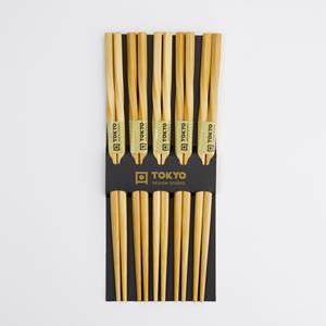 Tokyo Design Studio Bruine Gedraaid Eetstokjes - Set van 5 paar