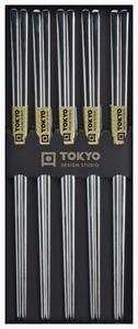 Tokyo Design Studio  Eetstokjes Giftbox - RVS - Zilver - 5 stuks