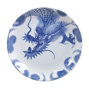 Tokyo Design Studio Blauw Bord - Dragon - 25.3cm