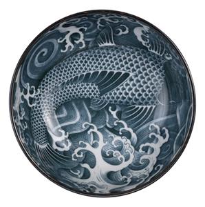 Tokyo Design Studio  Japonism - Carp - Dinerbord - Zwart - 28cm