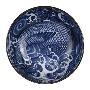 Tokyo Design Studio  Japonism - Carp - Dinerbord - Blauw - 28cm