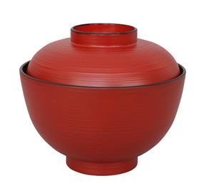 Tokyo Design Studio Rood/Zwarte Kom - Lacquerware - 10.8 x 6.35cm 300ml