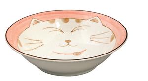 Tokyo Design Studio Roze Kom - Kawaii Cat - 16.5cm 450ml