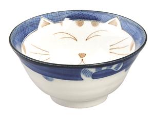 Tokyo Design Studio Blauwe Kom - Kawaii Cat - 13.5 x 6.8cm 300ml