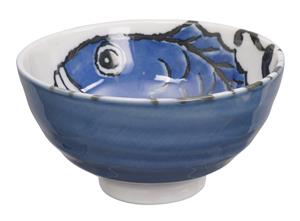 Tokyo Design Studio  Seafood - Rijstkom - Baars - Blauw - 11.2 x 7.2cm - 300ml