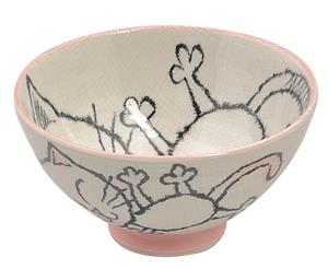 Tokyo Design Studio Roze kinder Kom - Kawaii Cat - 11.5 x 6cm 250ml