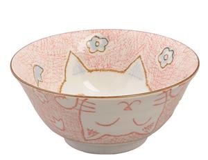 Tokyo Design Studio Roze Kom - Kawaii Cat - 15.3 x 8cm 500ml