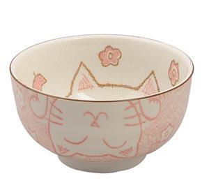 Tokyo Design Studio Roze Kom - Kawaii Cat - 12.7 x 7cm - 300ml